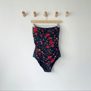 J C R E W • Floral One Piece Bathing Suit